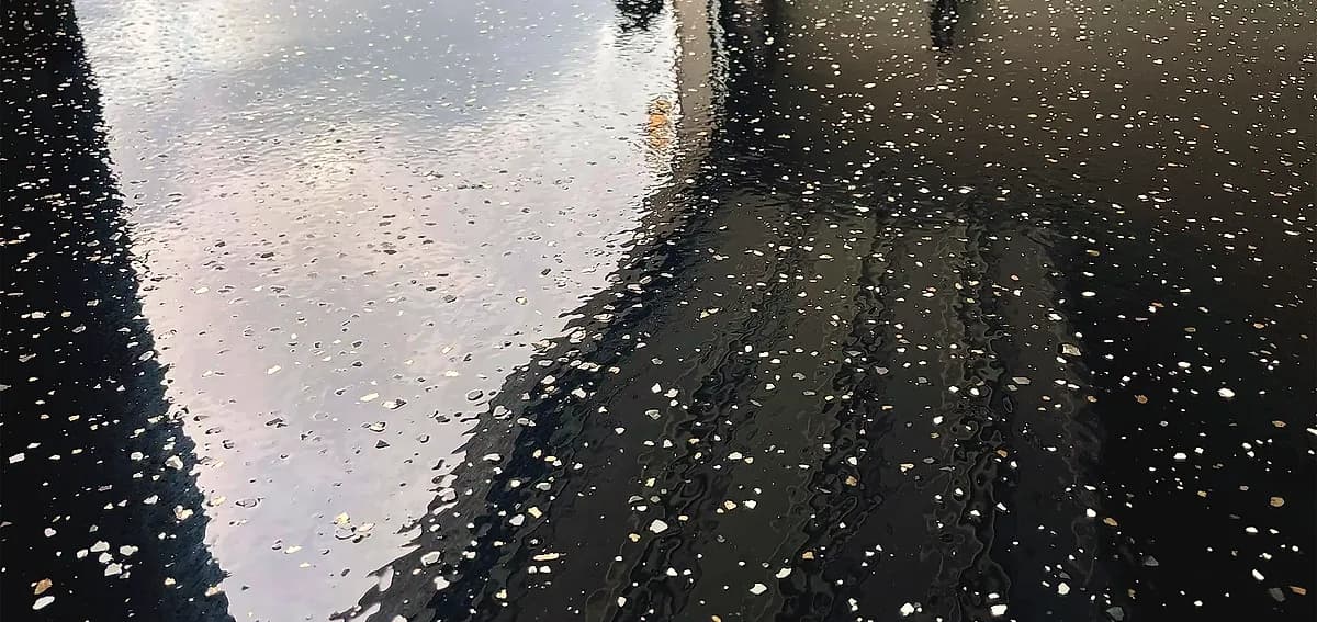 black glitter epoxy floor