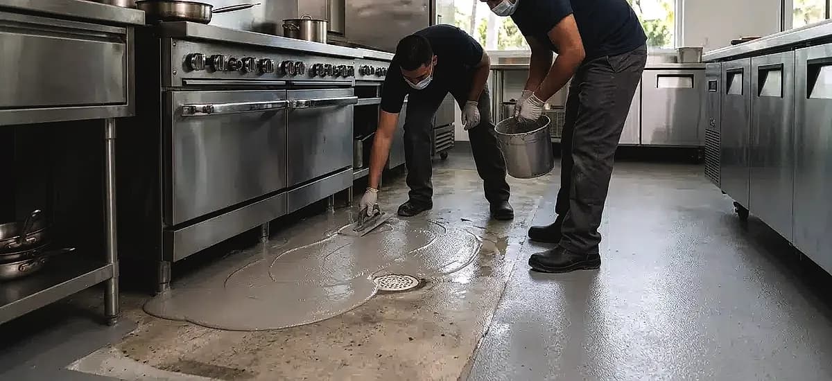 Application of high-performance urethane cement in a Miami restaurant to resist thermal shock