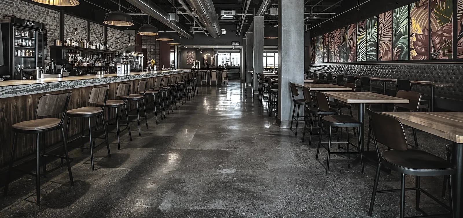concrete floor finishes for commercial spaces Fort Lauderdale