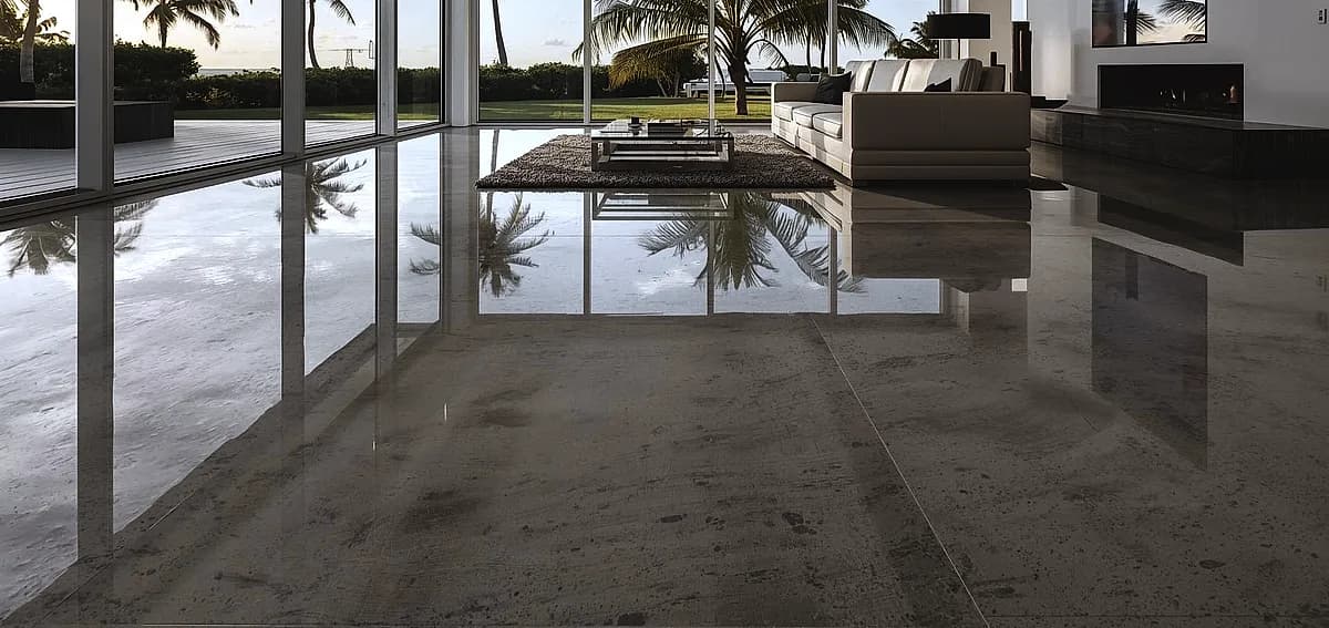 concrete floor finishes for residential spaces Miami