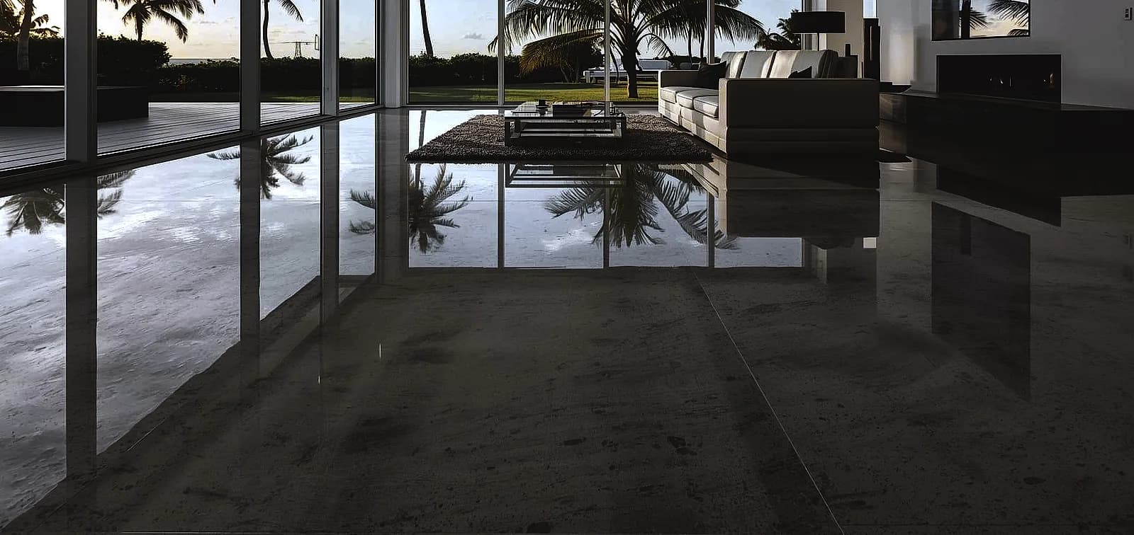 concrete floor finishes for residential spaces Miami