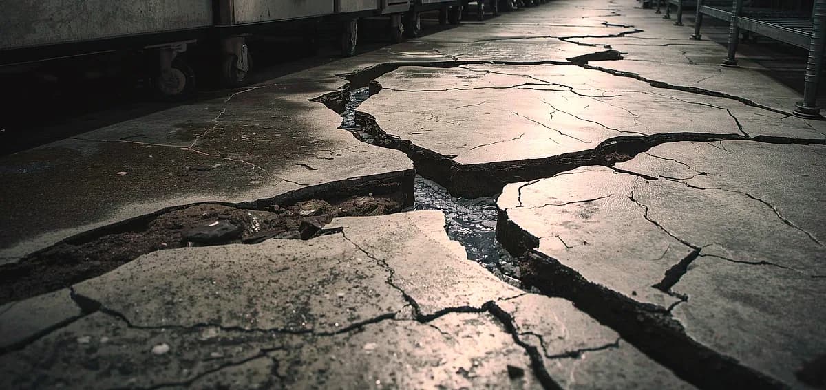 concrete floor thermal shock freezers