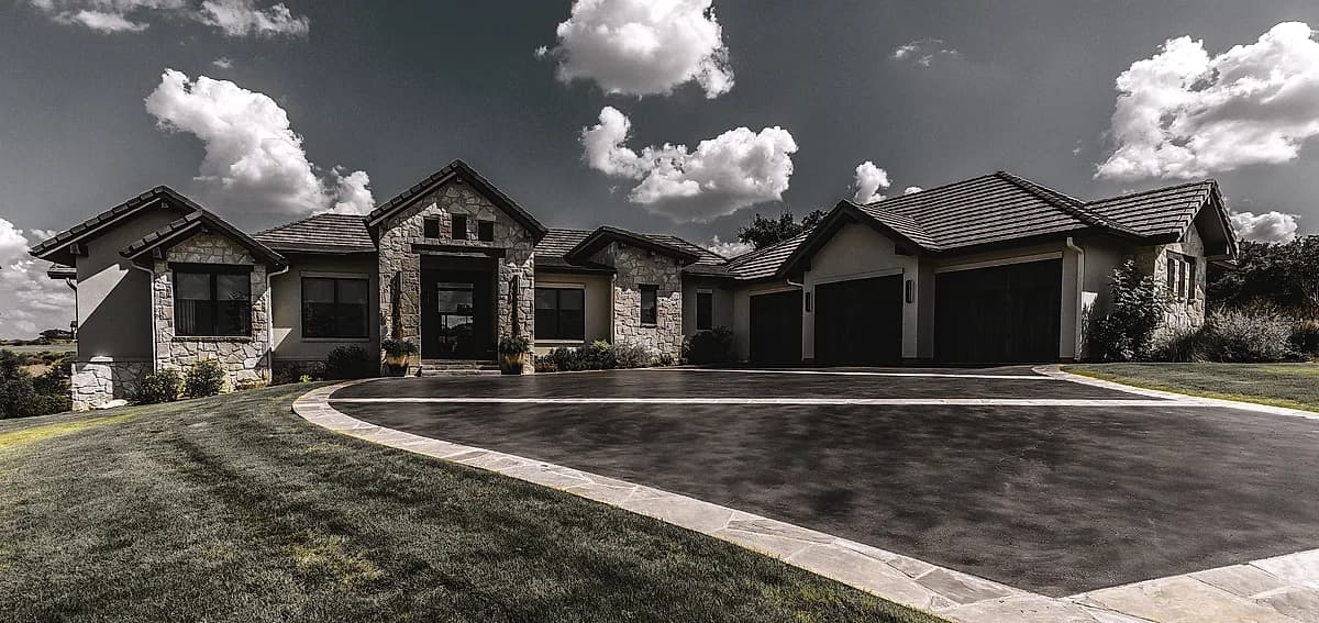 decorative concrete driveway