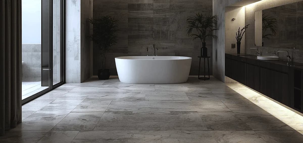 decorative concrete vs tile kitchen