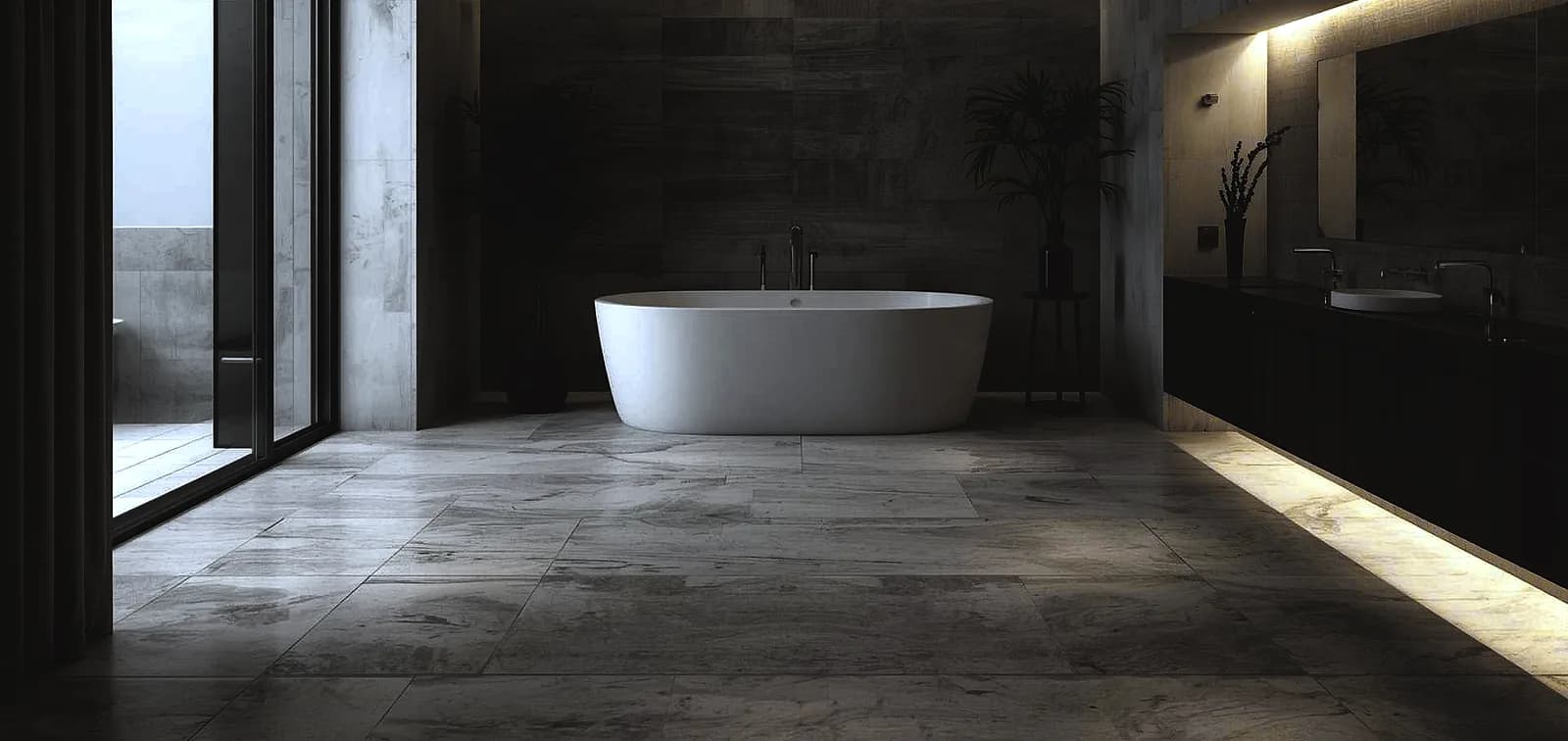 decorative concrete vs tile kitchen