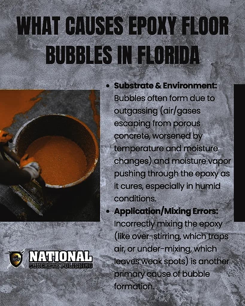 Discover What Causes Epoxy Floor Bubbles in Florida — National Concrete Polishing