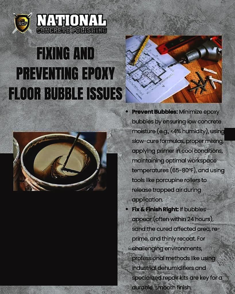 Discover What Causes Epoxy Floor Bubbles in Florida — National Concrete Polishing