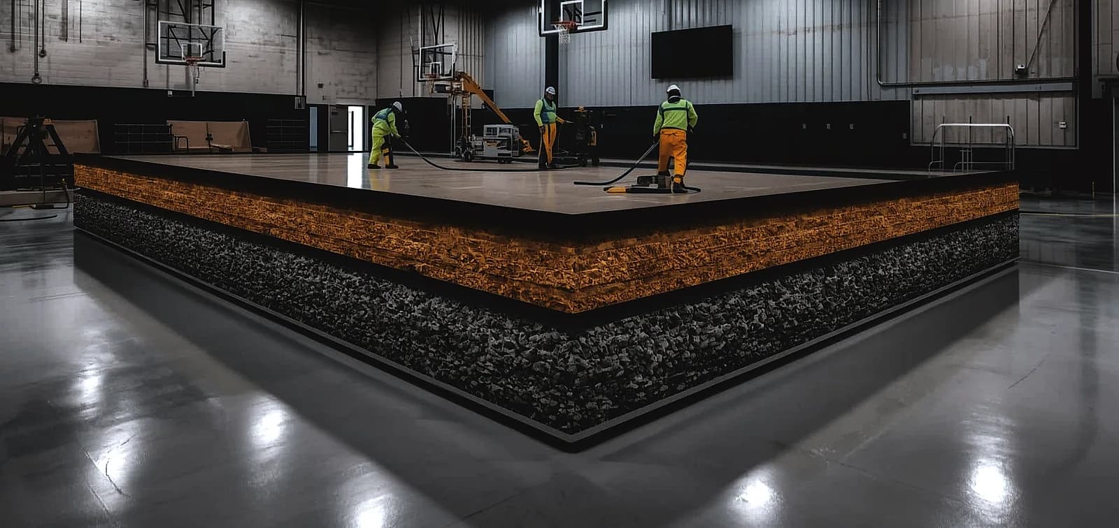 epoxy floor Miami sports facility