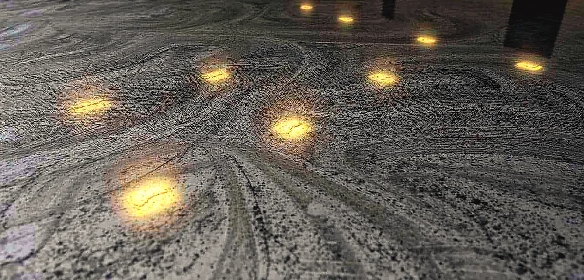 A detailed epoxy floor surface, showcasing its intricate textures and patterns.