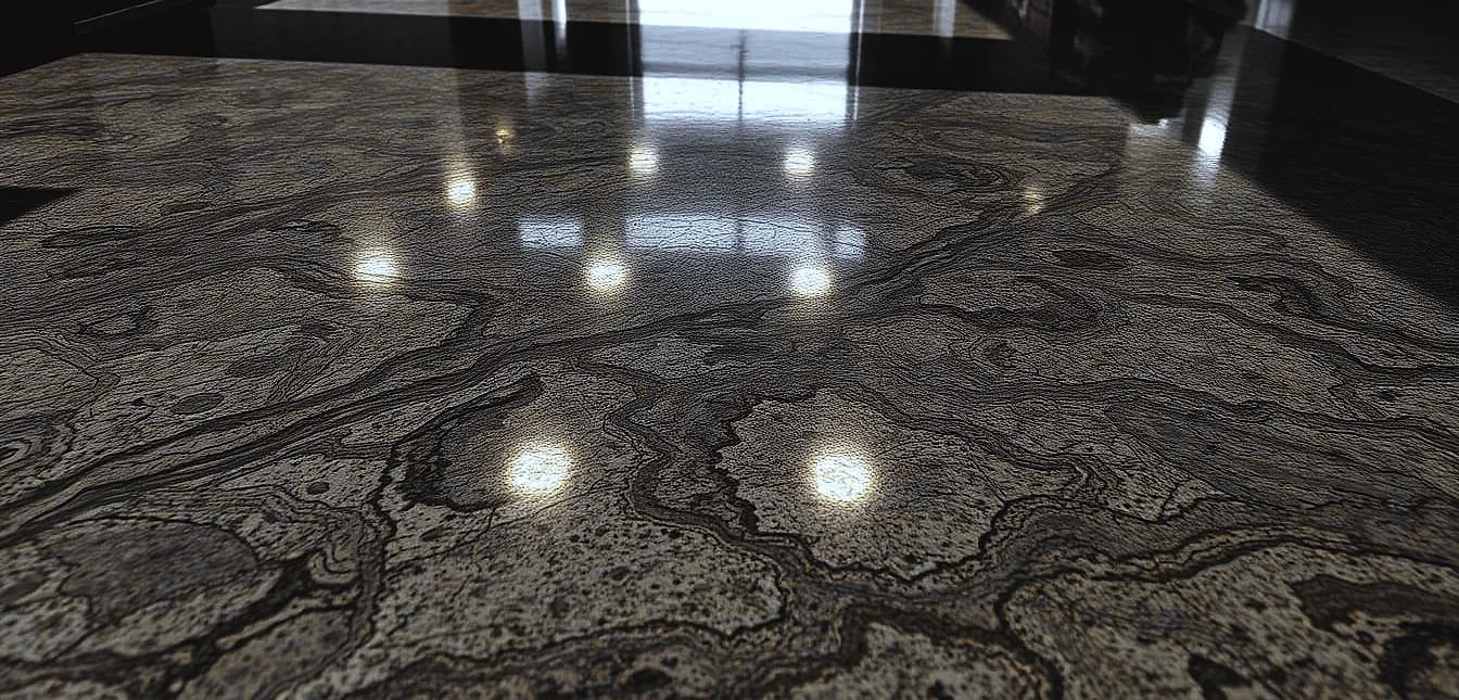 A high-resolution, detailed image of a highly durable epoxy coating system.
