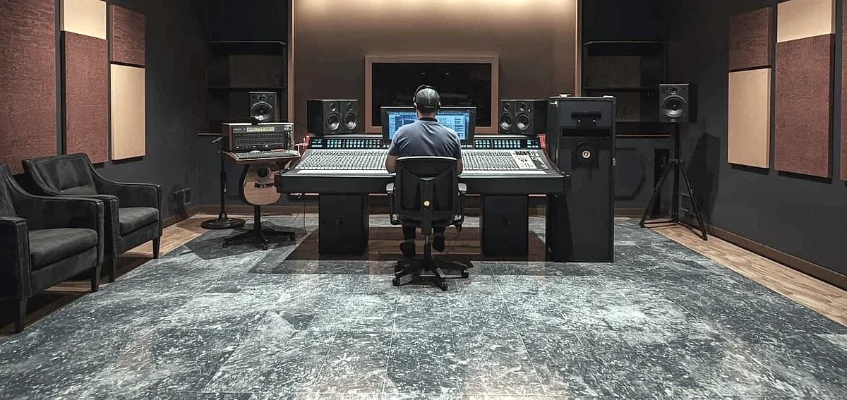 epoxy floor South Florida recording studio