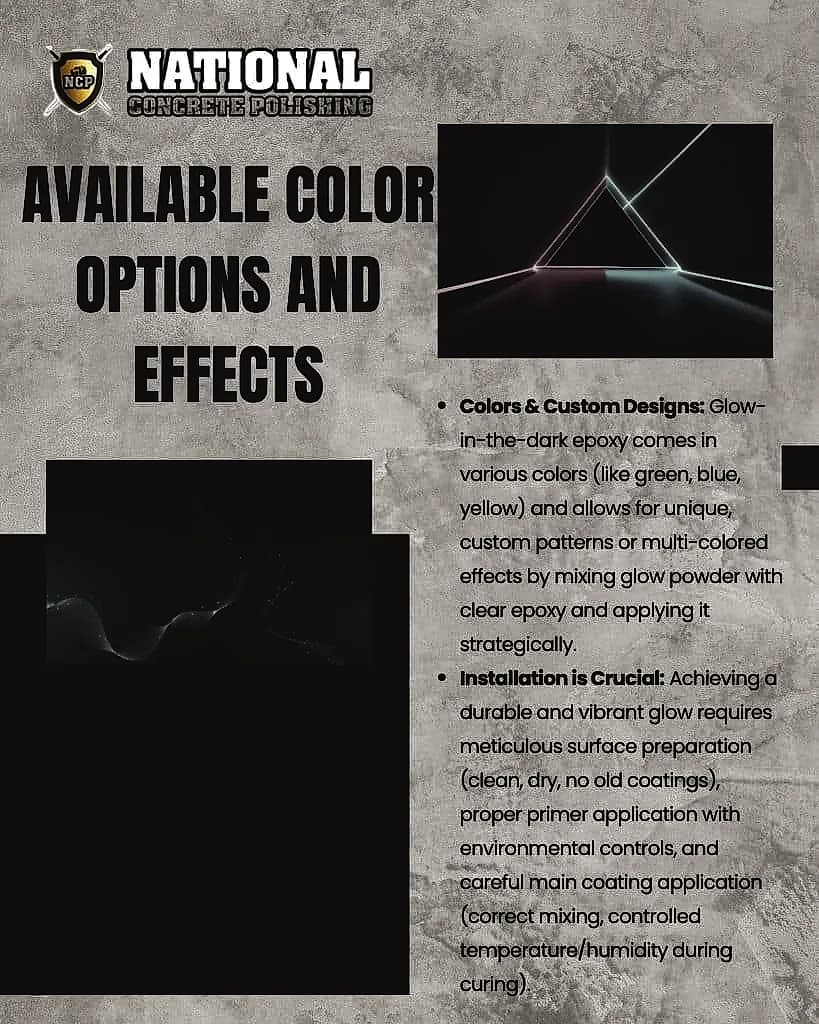 Glow in the Dark Epoxy Floor by National Concrete Polishing — National Concrete Polishing