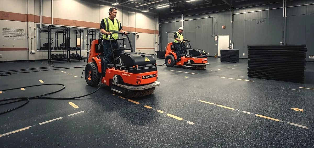 Gym Rubber Flooring Removal