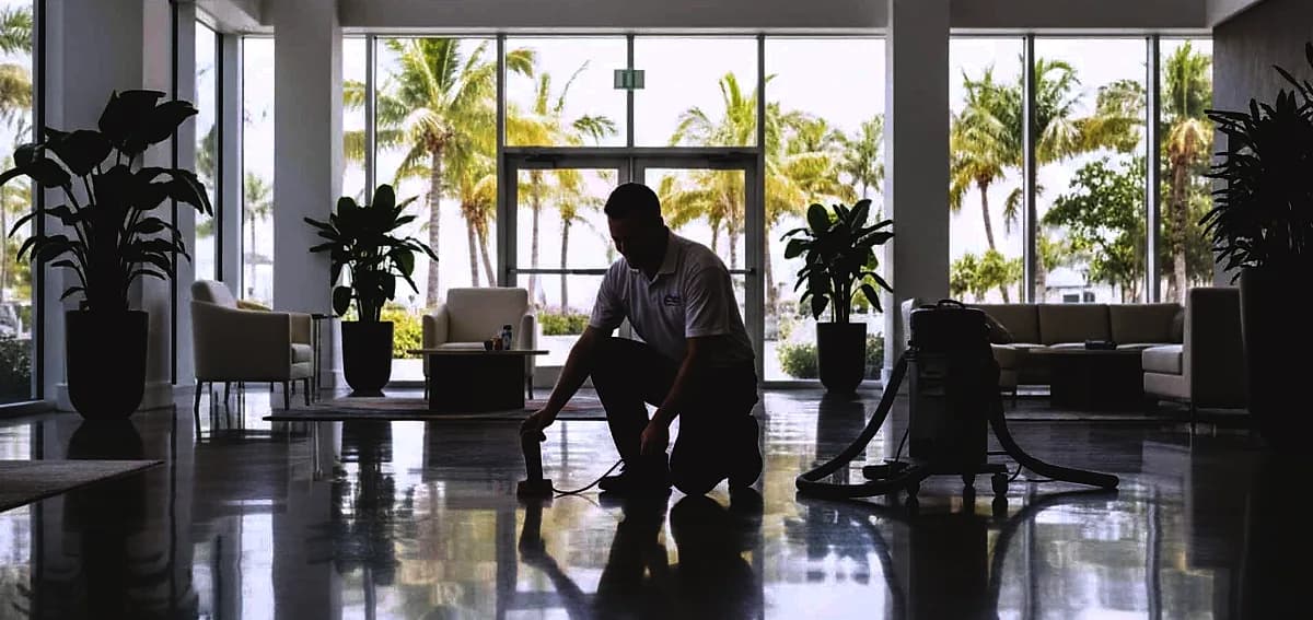 Hotel Lobby Polished Concrete