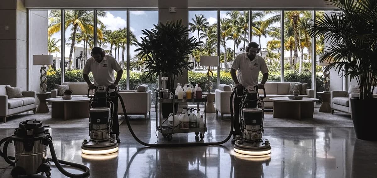 Hotel Lobby Polished Concrete