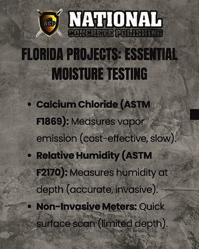 Concrete Moisture Testing: How It Works and Why It’s Essential in Florida — National Concrete Polishing