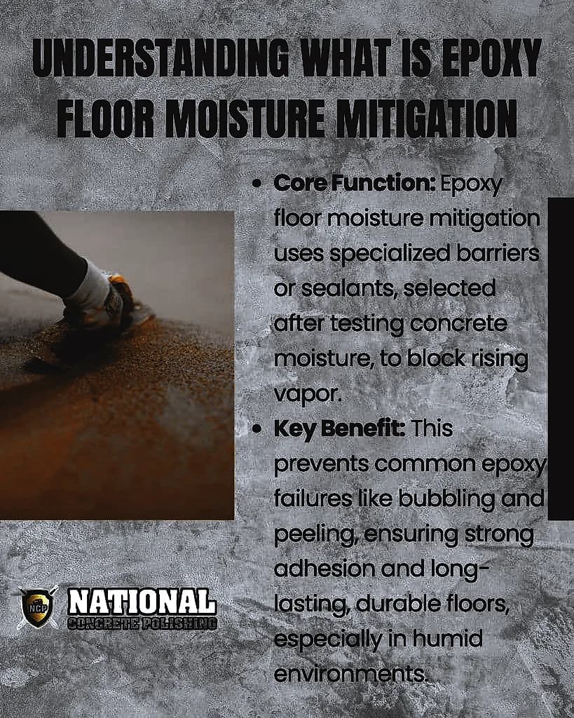 Learn About What is Epoxy Floor Moisture Mitigation by National Concrete Polishing — National Concrete Polishing