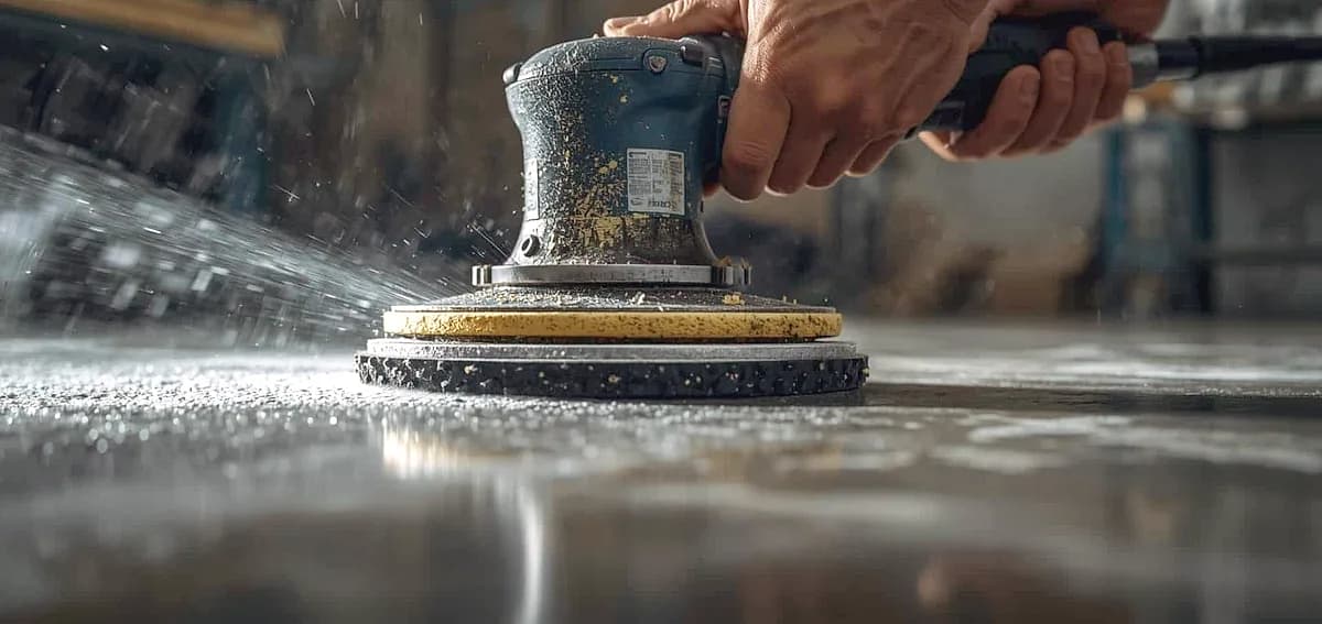 Polish Concrete by Hand