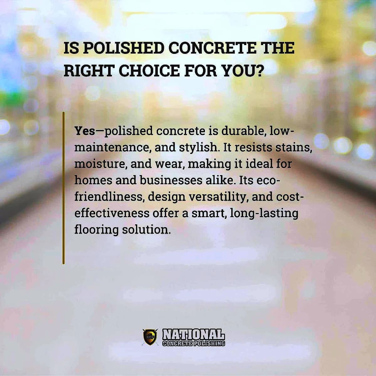 Is Polished Concrete the Right Choice for You