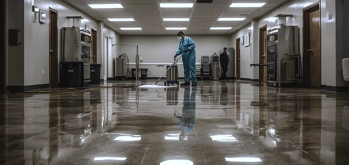 polished concrete crematorium