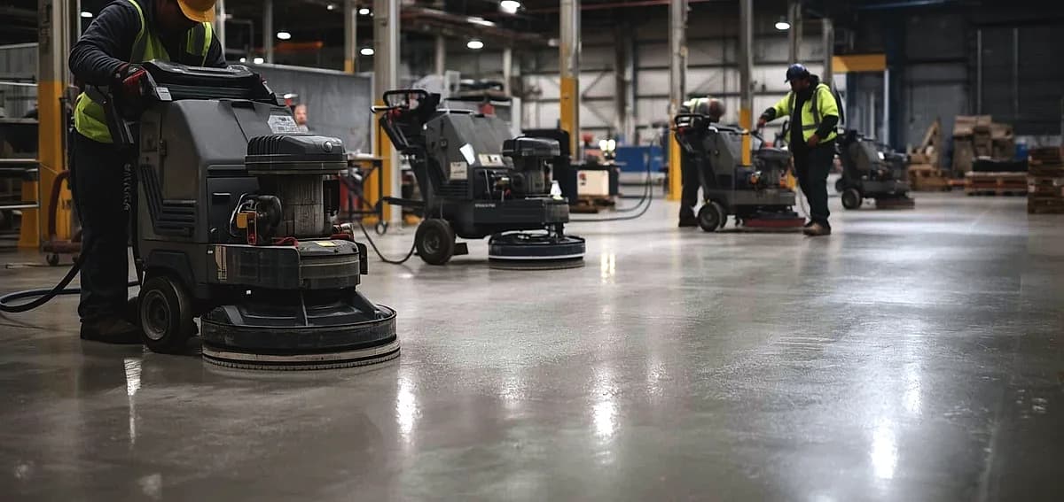 Polished Concrete Develops Traffic Wear
