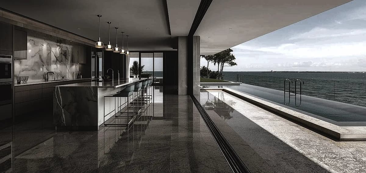 polished concrete for luxury homes