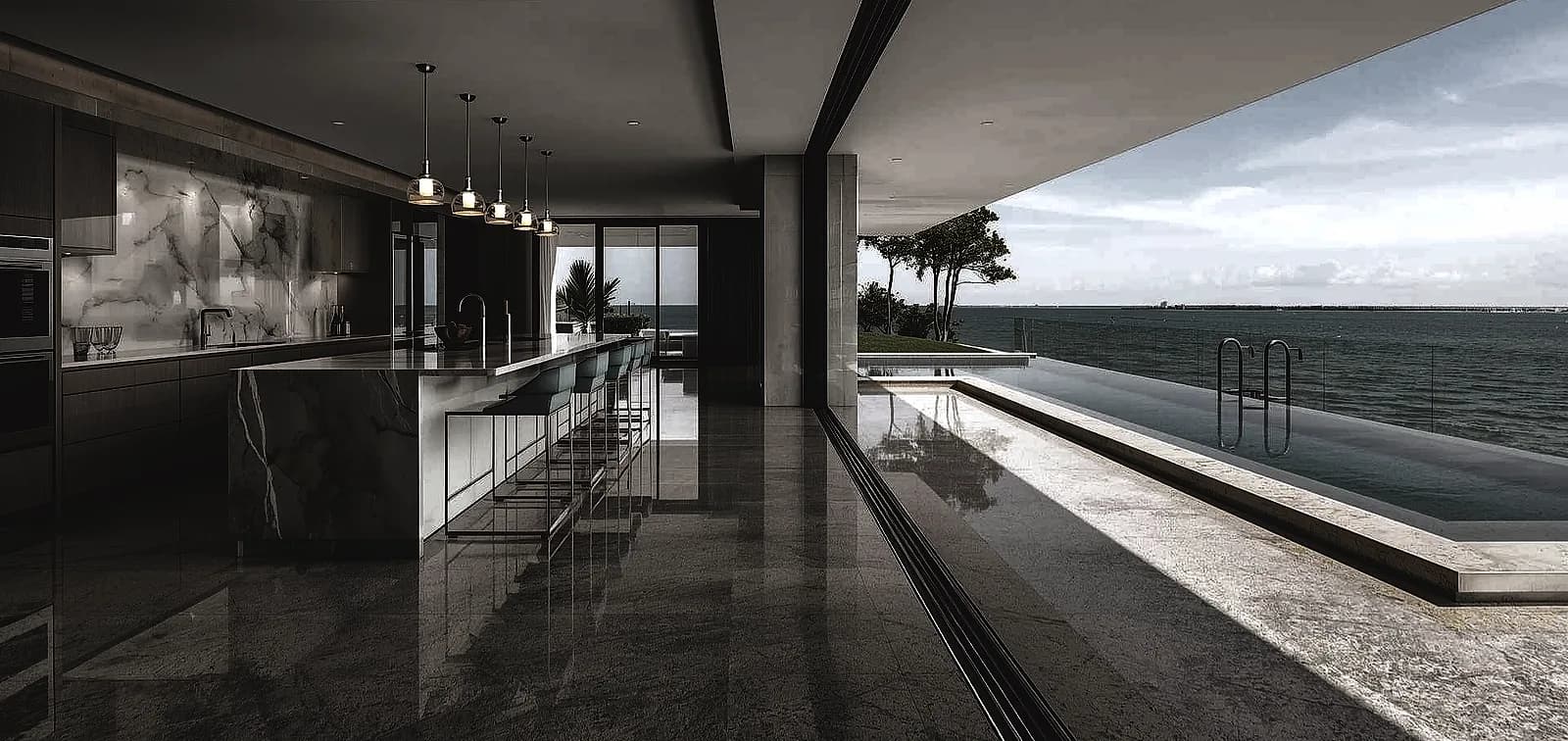 polished concrete for luxury homes