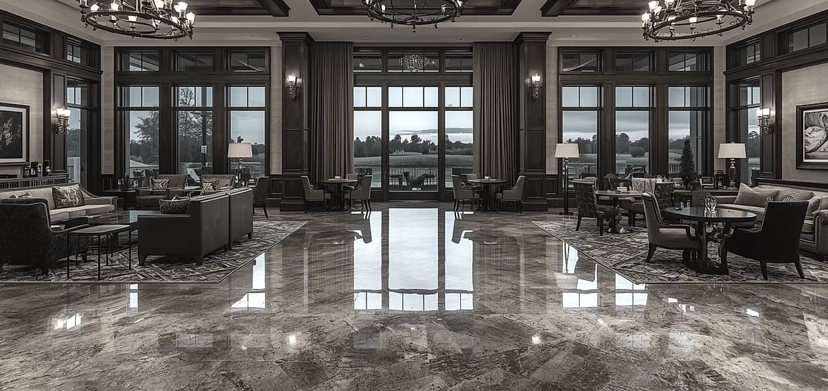 polished concrete Fort Lauderdale country club