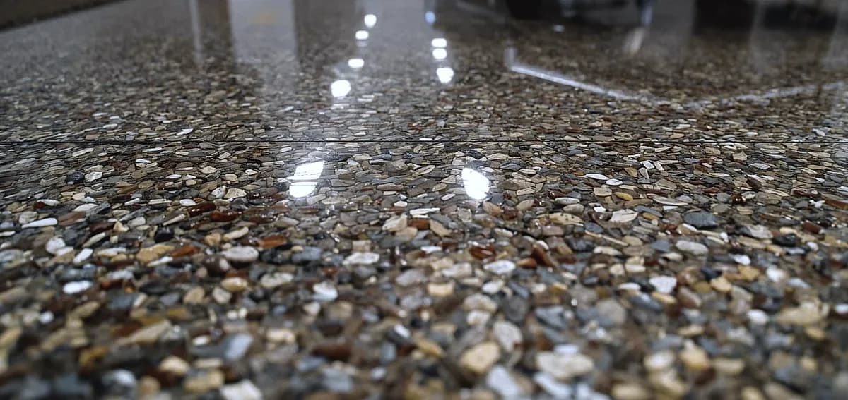 polished concrete Pompano Beach office