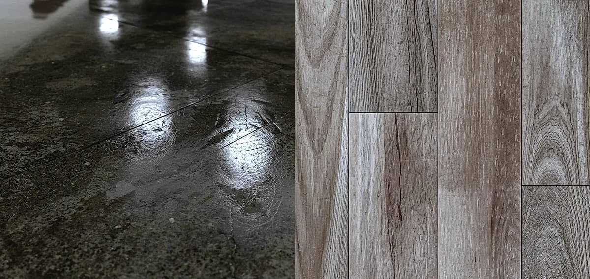 polished concrete vs LVT retail TCO