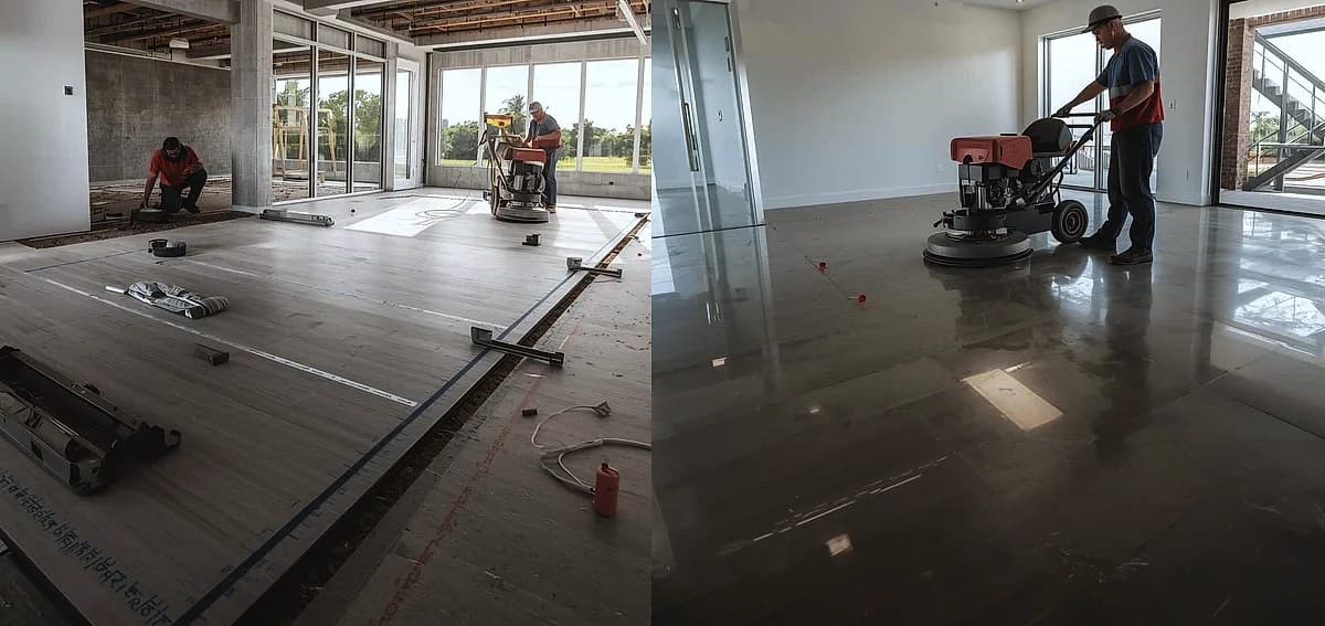 polished concrete vs tiles miami