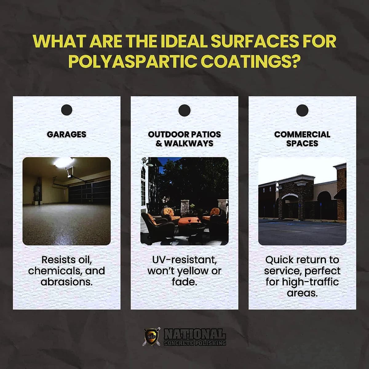 Ideal Surfaces for Polyaspartic Coatings