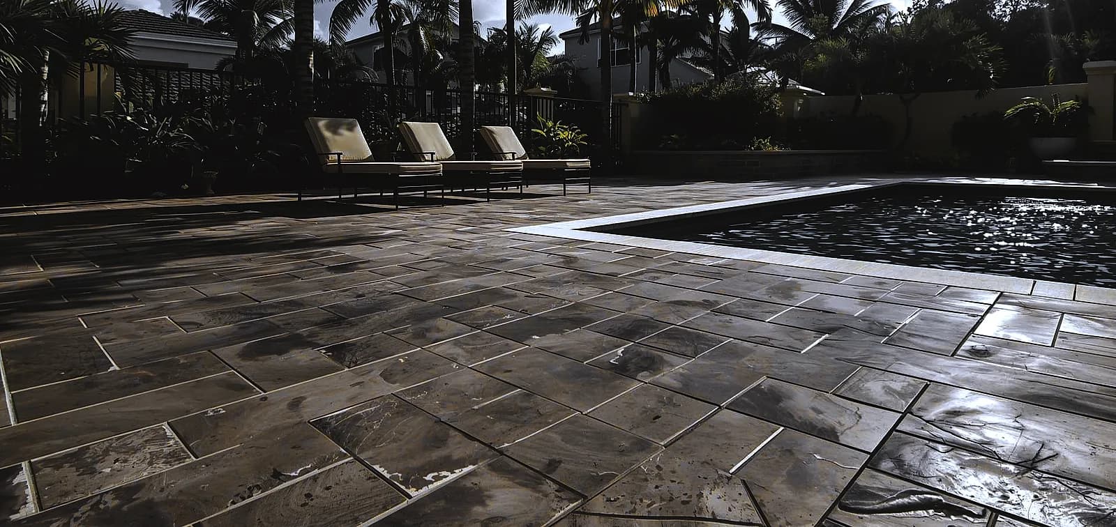 stamped concrete vs pavers Miami