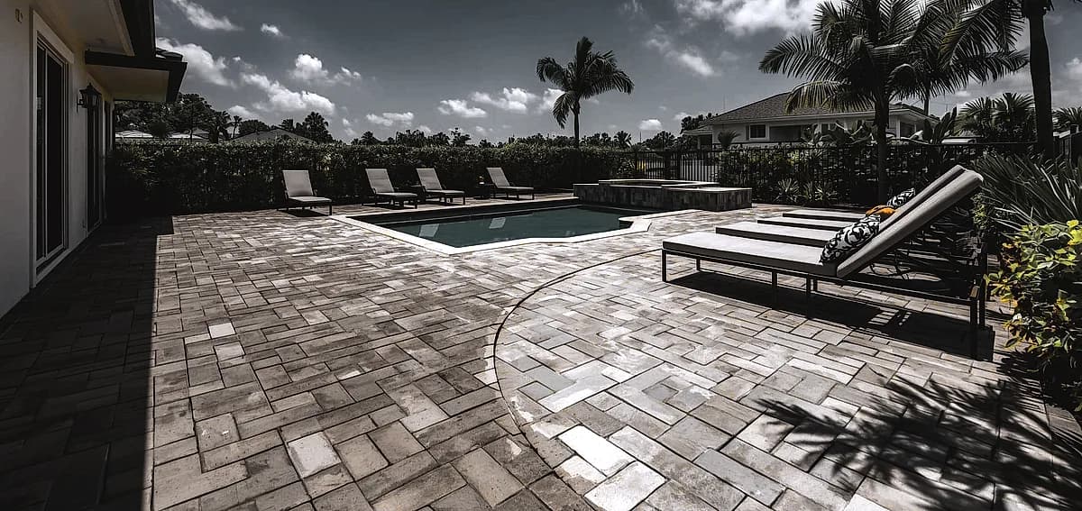 stamped concrete vs pavers South Florida