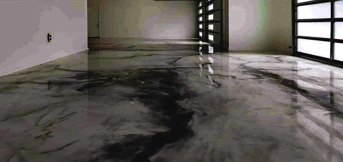 White Metallic Epoxy Floors