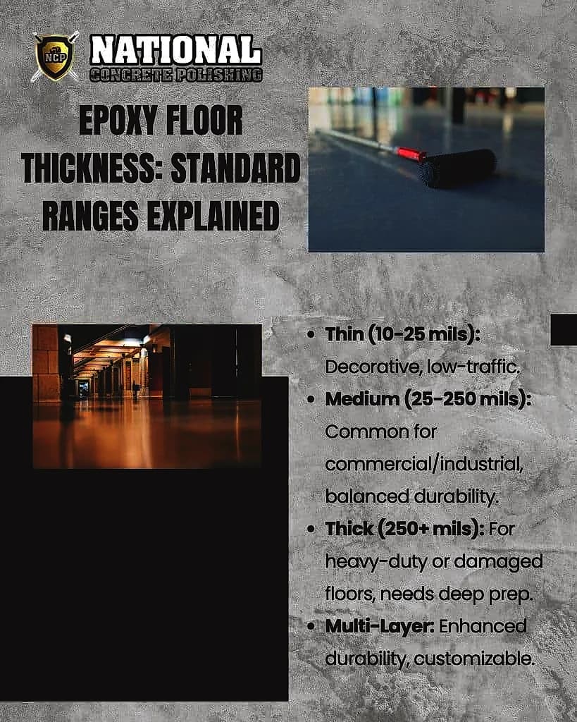 Epoxy Floor Thickness: Why It Matters for Durability and Performance — National Concrete Polishing