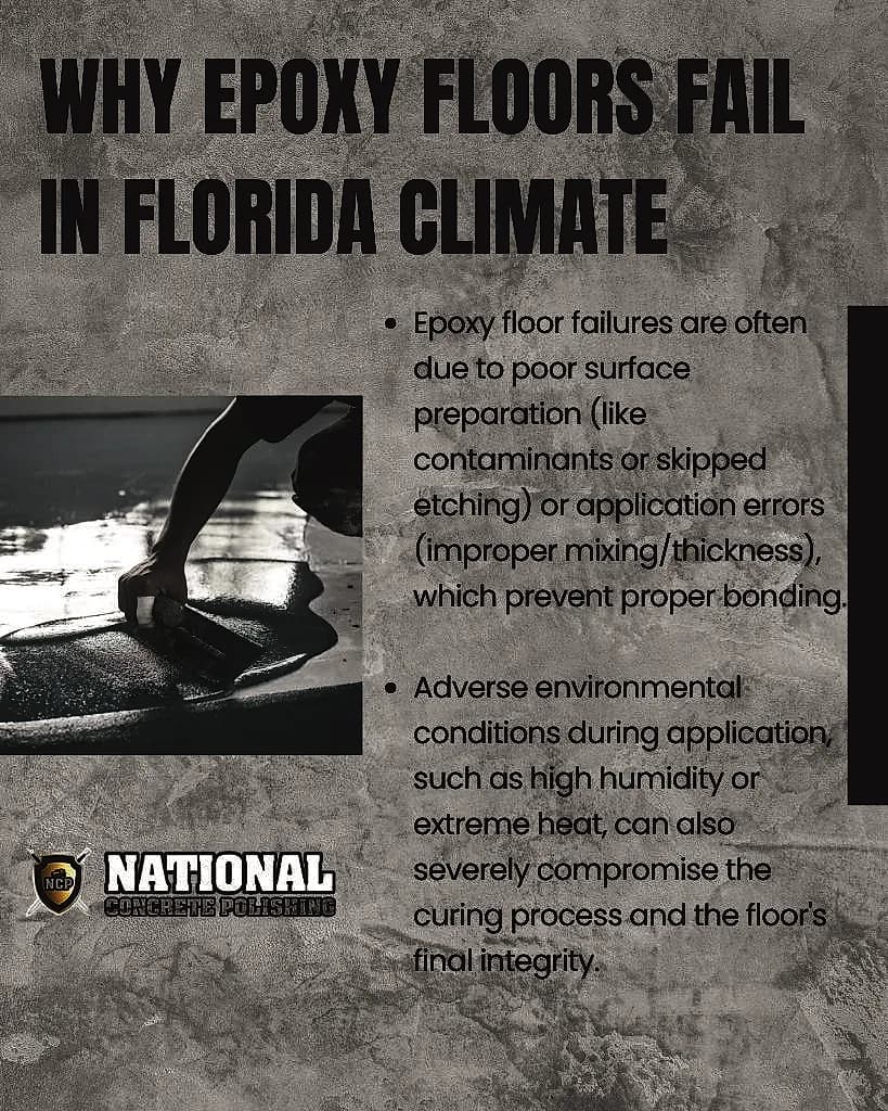 Why Epoxy Floors Fail in Florida Climate Explained — National Concrete Polishing