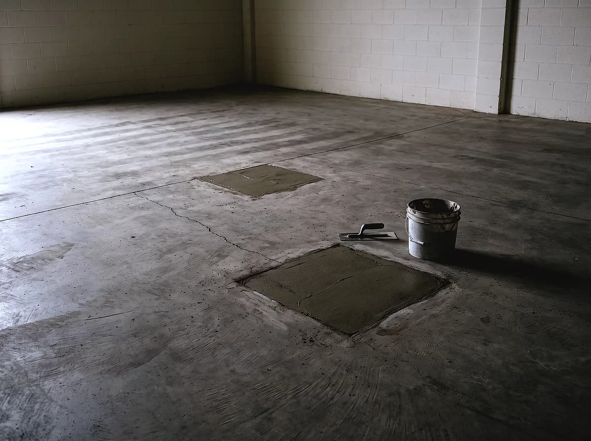 Preparing a concrete floor for polishing
