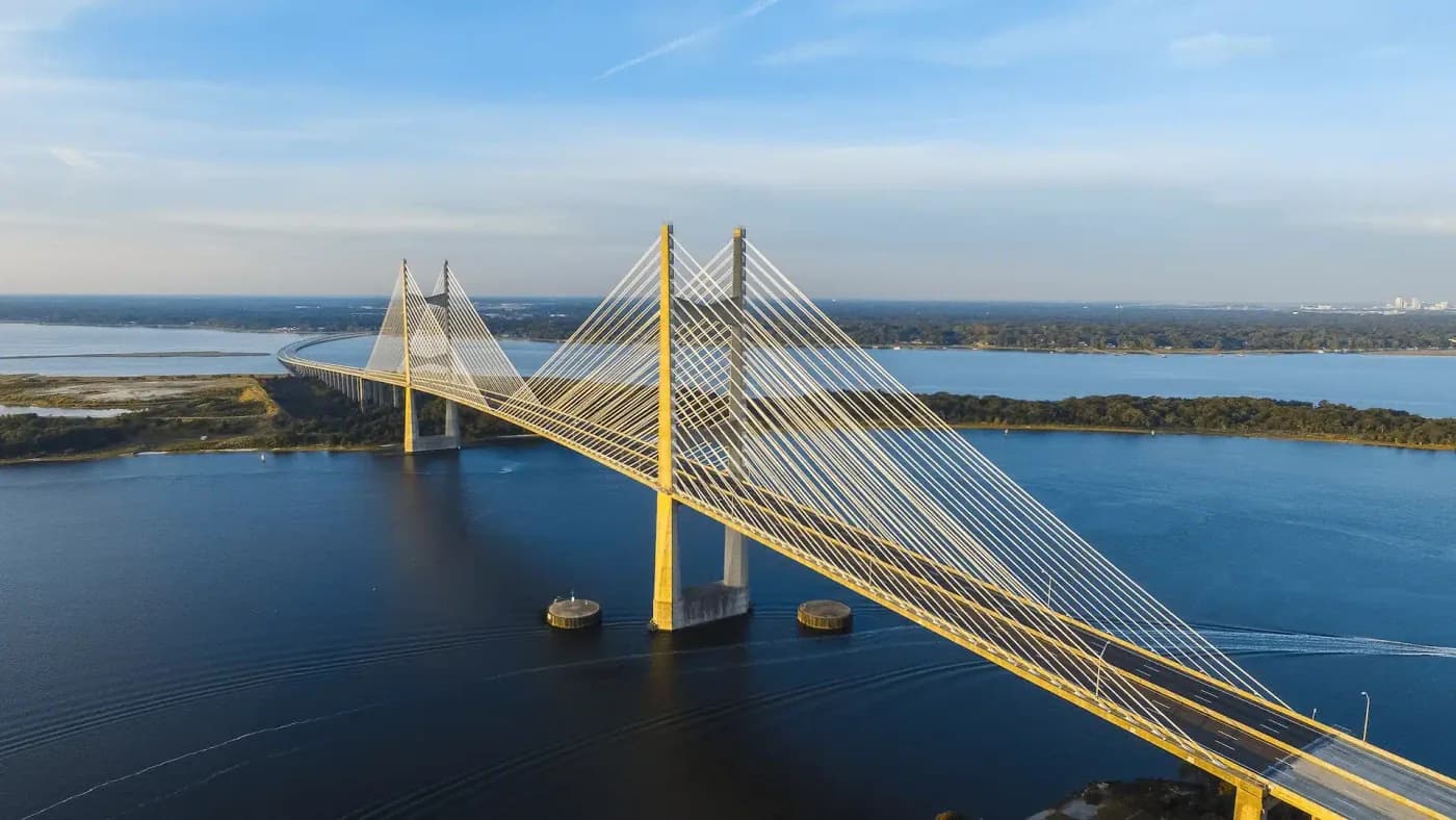 Dames Point Bridge in Jacksonville Florida