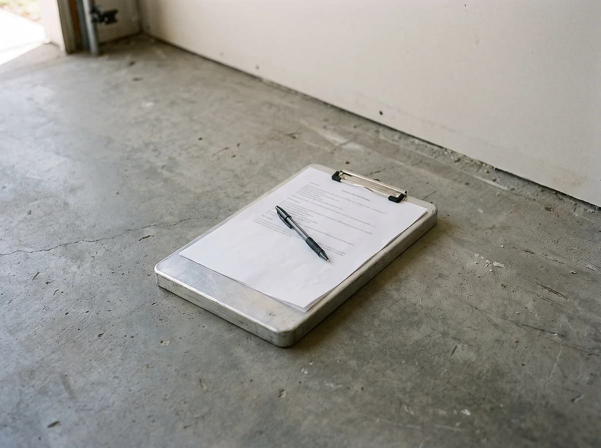 A written price for a concrete floor project