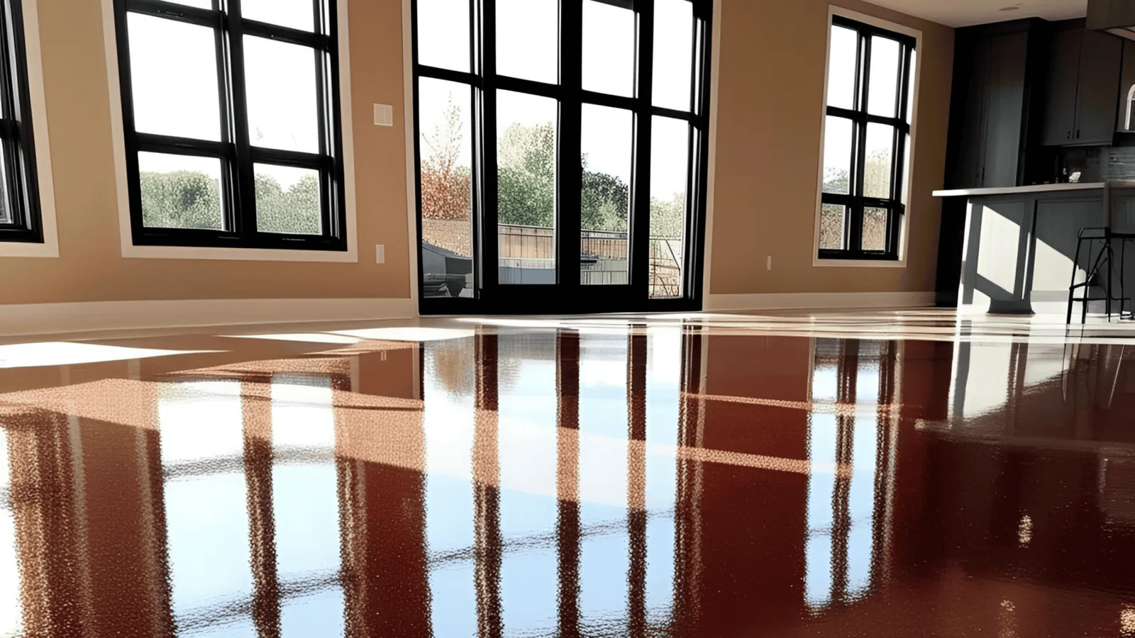 Glitter epoxy living room