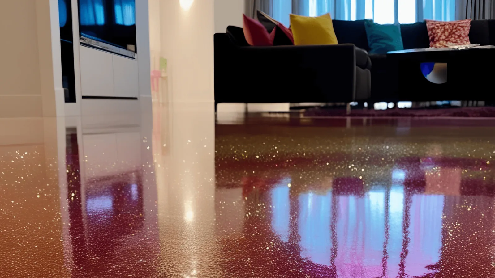 Glitter epoxy room