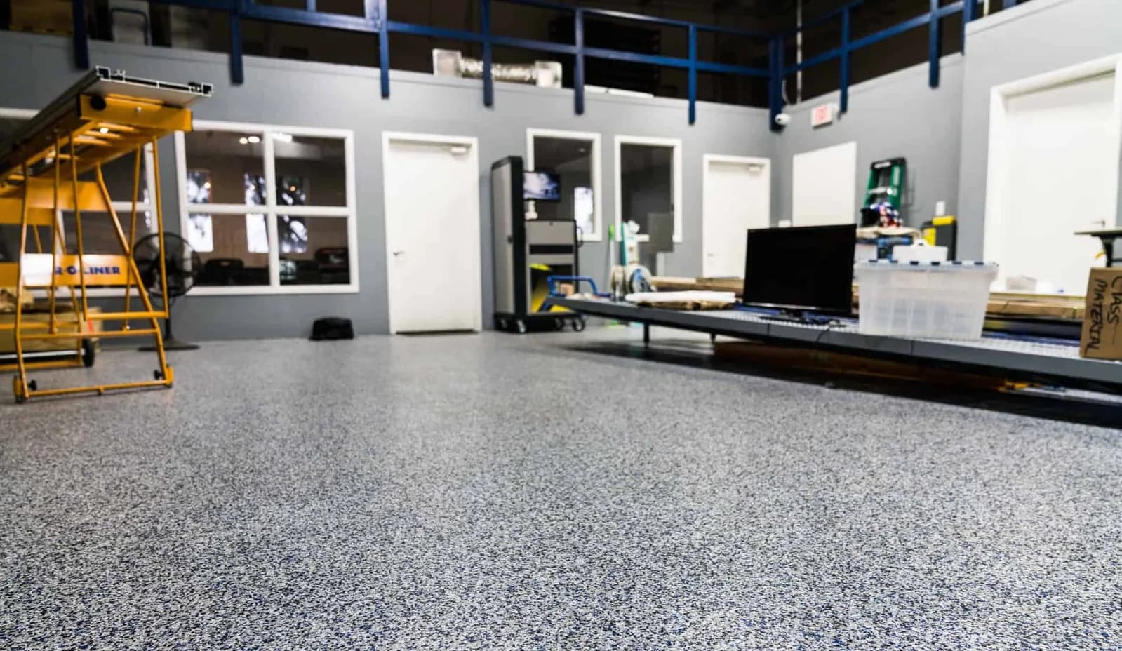 A polished concrete floor installed by National Concrete Polishing in Pompano Beach.