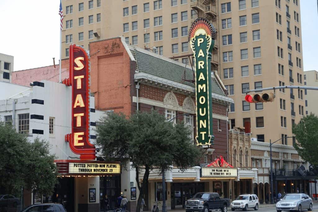 The state and theaters in Austin Texas