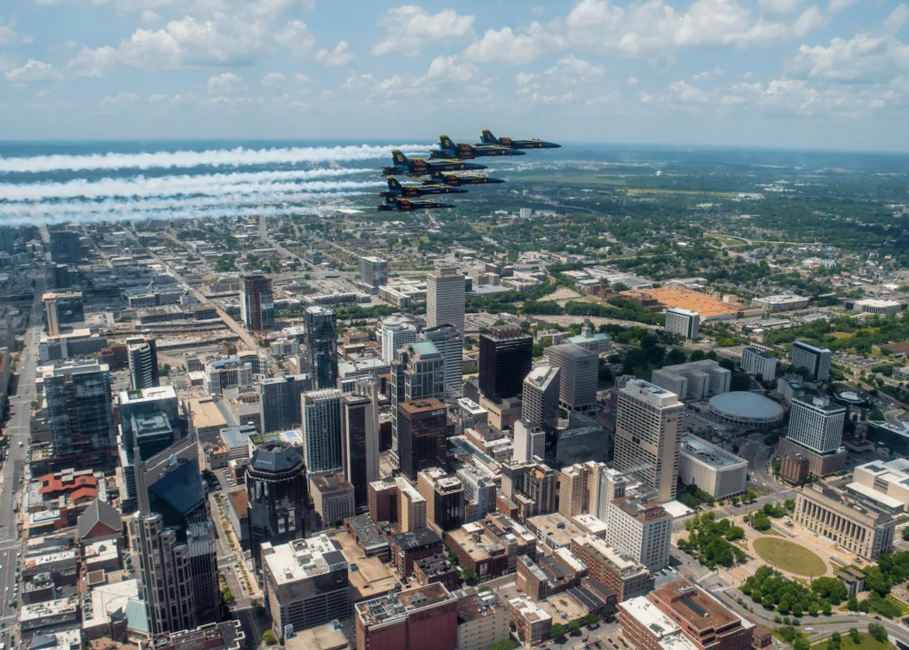 US Navy flight demonstration over Nashville