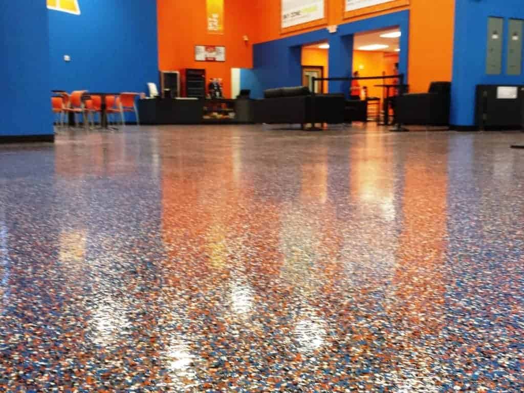 dolphin colors Epoxy Floor In Restaurant 1024x768 1
