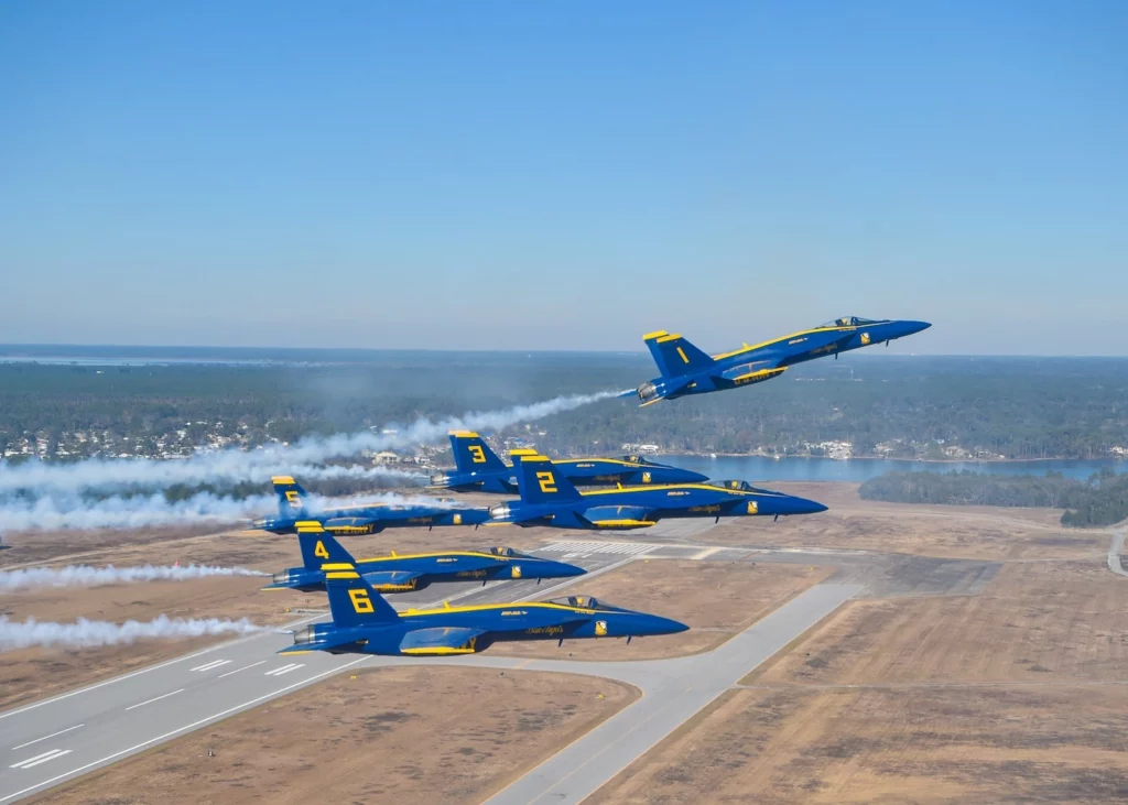 Blue Angels over Naval Air station Pensacola