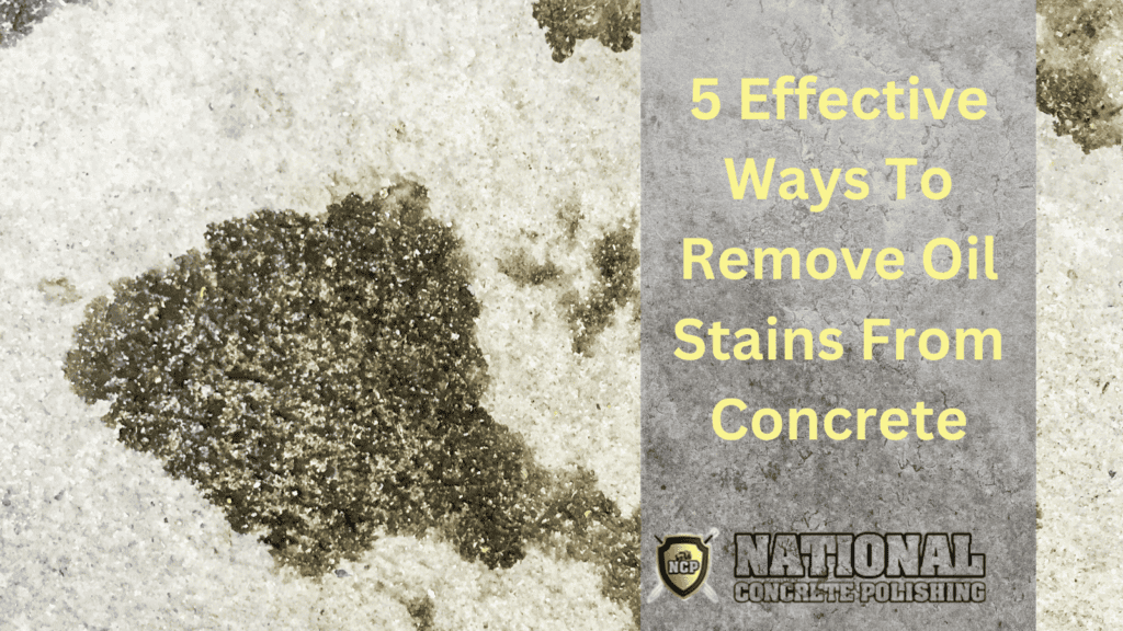 remove oil stains concrete