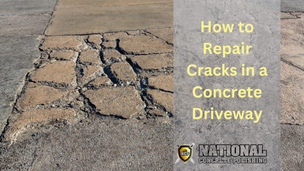 repair cracks in concrete driveway