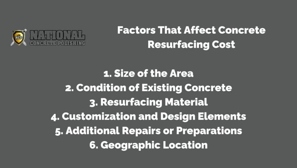Factors That Affect Concrete Resurfacing Cost